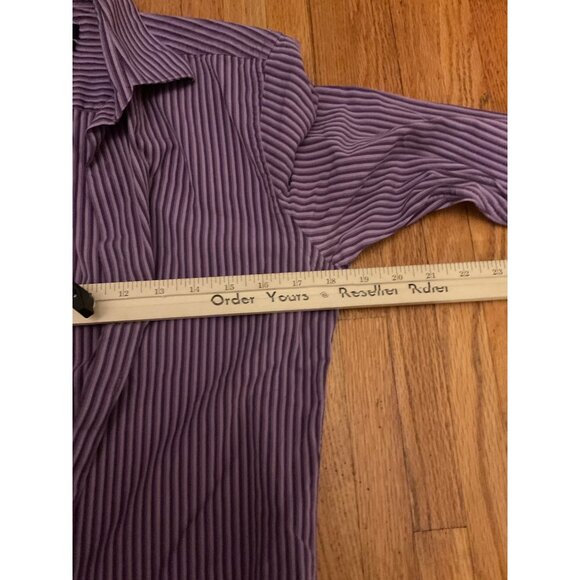 Apt.9 Mens Slim Fit Striped Long Sleeve Button-Up Shirt 14.5 32/33 - Picture 9 of 9